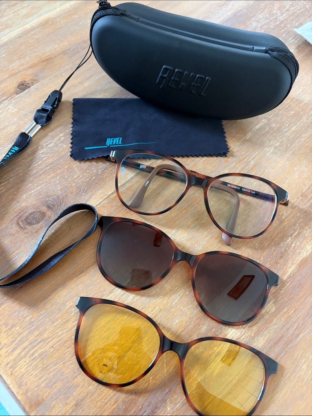 Revel Women's Tortoiseshell 3-in-1 Glasses Set - Brown Lenses